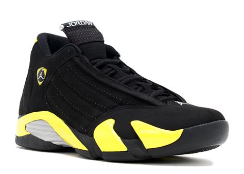 air jordan 14 retro "thunder" - black/vibrant yellow-white | Flight Club