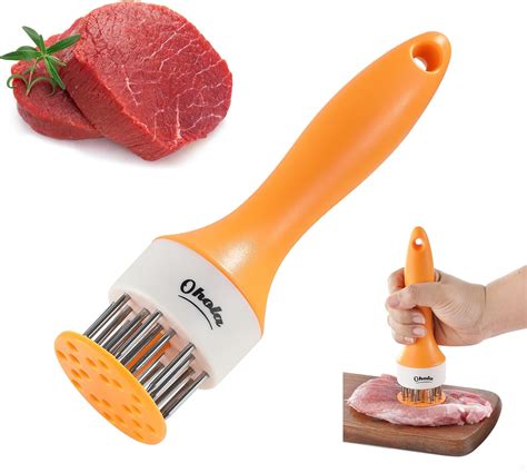 Amazon.com: Meat Tenderizer Tool, OHOLA Stainless Steel Meat Tenderizer ...