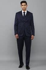 Buy Men Navy Slim Fit Solid Formal Three Piece Suit Online - 794403 ...