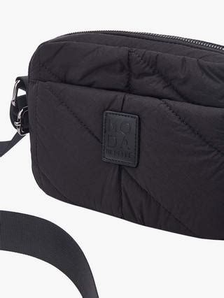Moda in Pelle Azani Nylon Cross Body Bag, Black