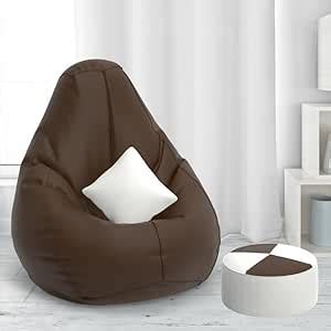 ComfyBean Bag with Beans Filled XXXL Bean Bag with Free Cushion and ...