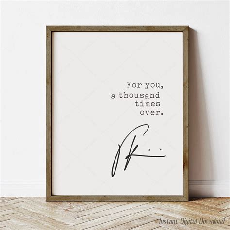 For You A Thousand Times Over