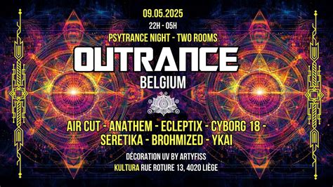 Outrance Belgium ?️ two Rooms ? Psytrance night, KulturA., Liege, 9 May ...