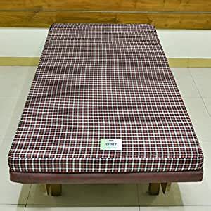 COLOFLY Red & White 2 inch Soft Pu Foam Mattress : Amazon.in: Home ...