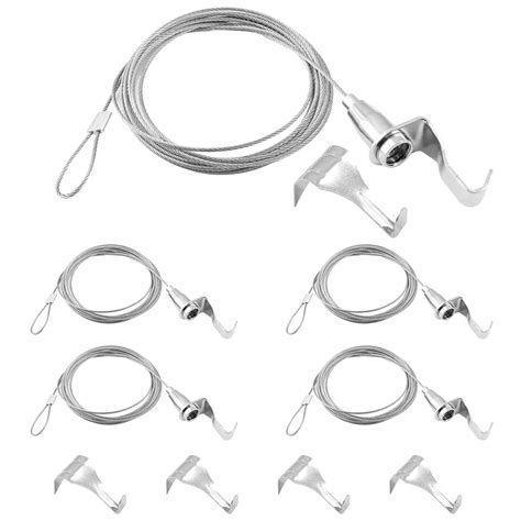 Uenhoy 5 Pack Picture Rail Hanging System, 2M Picture Hanging Wire with ...