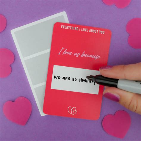 Diy Scratch Cards Everything I Love About You By Gift Republic
