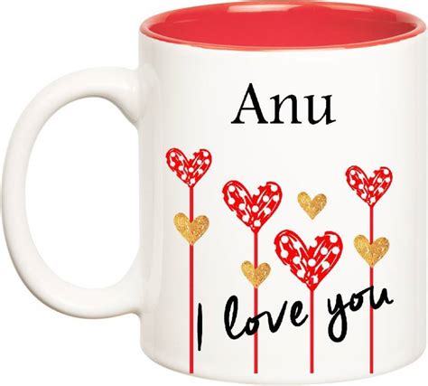 HUPPME I Love You Anu Inner Red (350 ml) Ceramic Coffee Mug Price in ...
