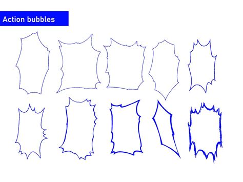 Manga Speech Bubbles for Procreate | Webtoon Speech Bubbles - Etsy