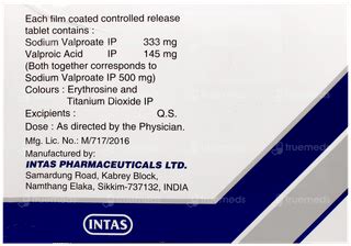 Valprol Cr 500 Tablet – Epilepsy & Bipolar Disorder