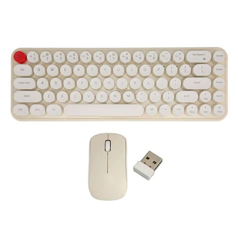 2022 Retro Compact 68 Keys Wireless Keyboard Mouse Combo, Ultra Thin ...