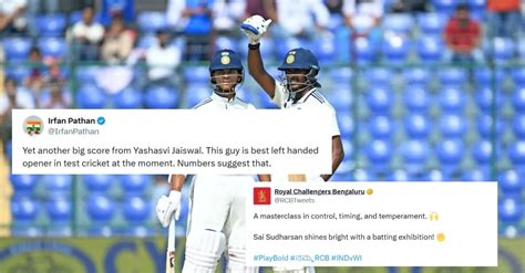Fans react as Yashasvi Jaiswal and Sai Sudharsan demolish West Indies ...
