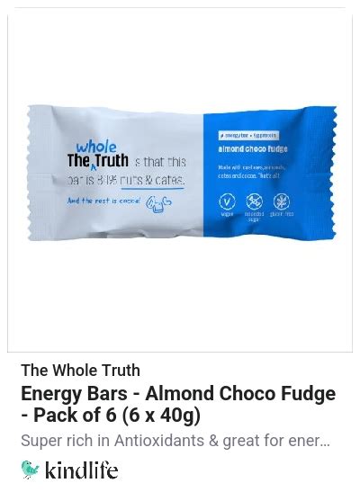 The Whole Truth: Energy Bars - Almond Choco Fudge - Pack of 6 (6 x 40g)