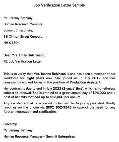 Image result for Address Verification Letter Example