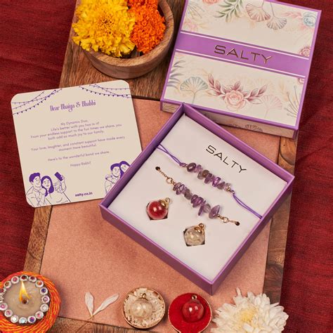 Amethyst Rakhi for Bhaiya and Bhabhi | Salty – Salty Accessories