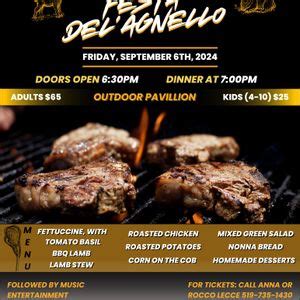 Festa DelAgnello Bocciofila Barbecue, 3745 N Talbot Rd, Oldcastle ...