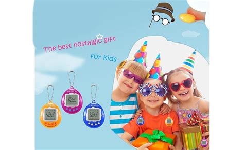 DAONPHARI 3 Pieces Virtual Electronic Digital Pets Keychain Keyring ...