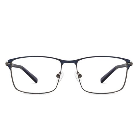 Buy Blue Gunmetal Blue Transparent Full Rim Rectangle Vincent Chase ...