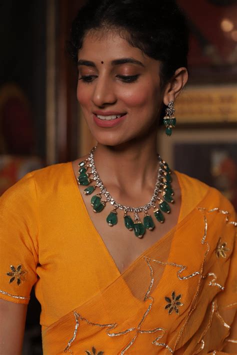 Yellow Shaded Hand Embroidered Gota Jaal Chiffon Saree – Geroo Jaipur