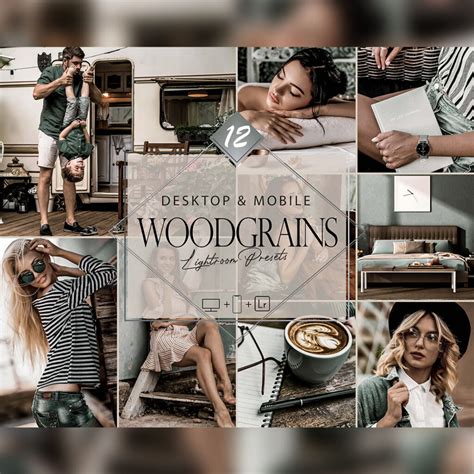 12 Woodgrains Lightroom Presets, Green Preset, Brown Desktop LR Filter ...