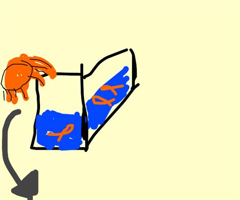 Octopus escaping from his tank - Drawception