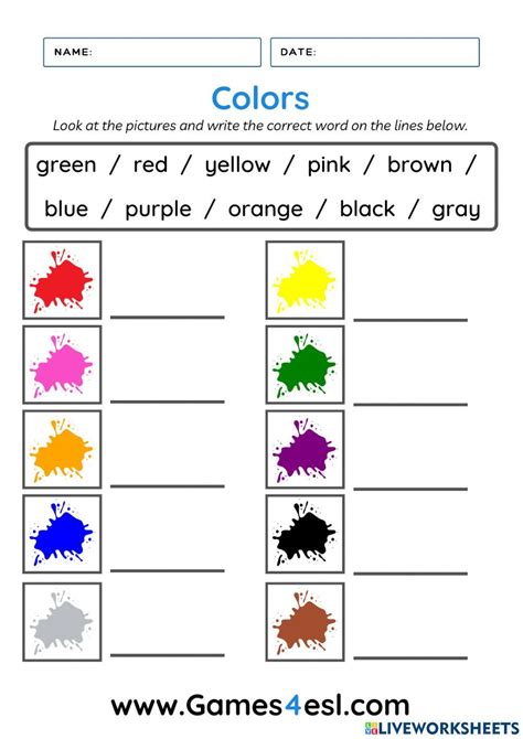 Image result for Color Exercise