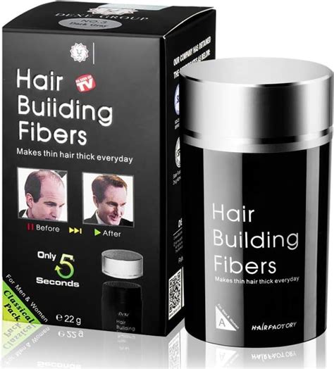 Buy Hair Building Fibers (Black 22g) Hair Fibers for Hair Loss ...