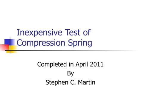 Image result for Spring Compression Force Test