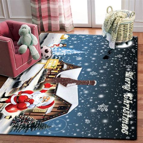 80*120cm Christmas Kitchen Floor Mat Bedroom Living Room Long Bedside ...