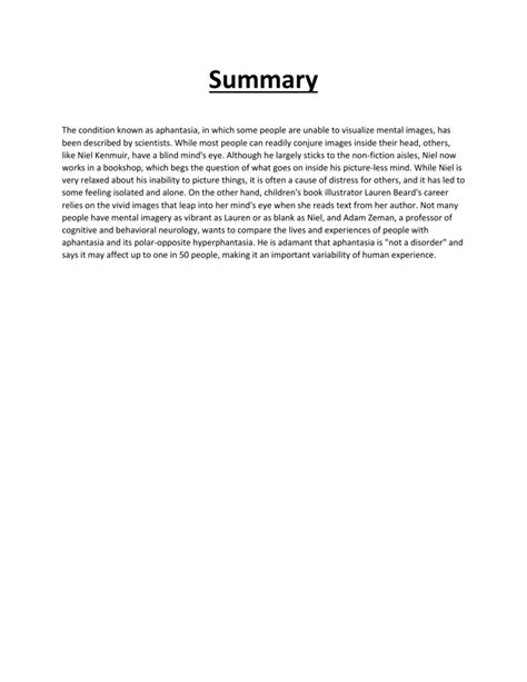 Image result for Summary Report Example