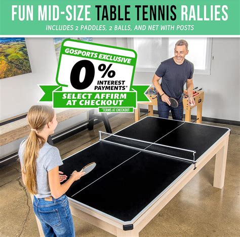 GoSports 7 ft 3 in 1 Pool, Dining, & Table Tennis Combo Table and ...