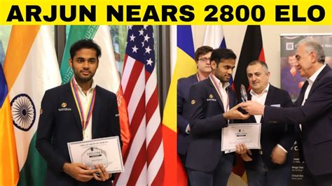 Arjun Erigaisi nears magical 2800 ELO mark, jumps to 4th in the world ...