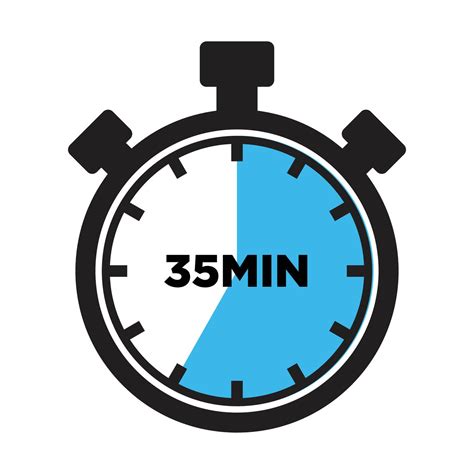 35 Minutes Timer Icon, Modern Flat Design. Clock, Stopwatch ...