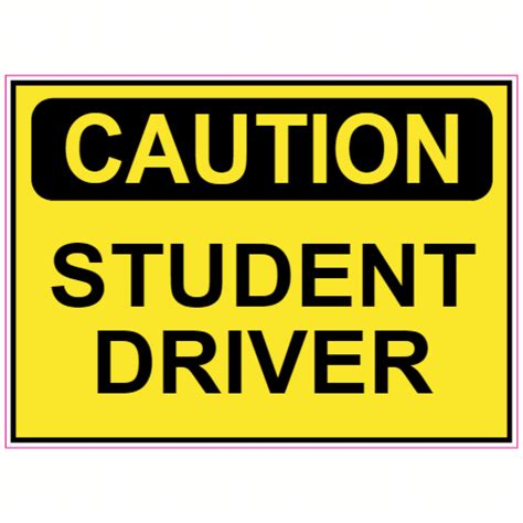 Caution Student Driver Sticker - U.S. Custom Stickers