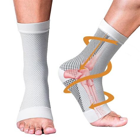3 PAIRS XXL White Neuropathy Socks for Women and Men, Soothe Compression Socks for Neuropathy ...