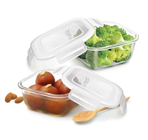 Buy Treo Glass By Milton Store Fresh Square Storage Container, Set Of 2 ...