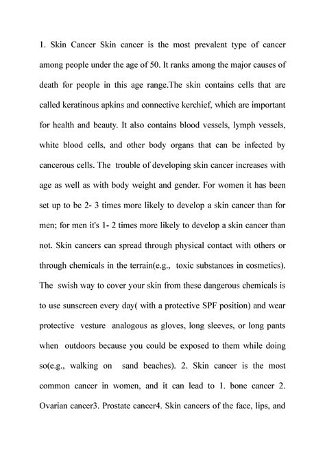 Skin Cancer - study - Skin Cancer Skin cancer is the most prevalent ...