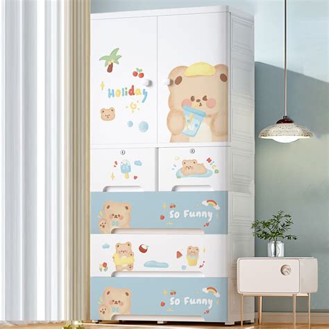 StarAndDaisy Kids Wardrobe / Storage Cabinet / Portable Almirah with ...