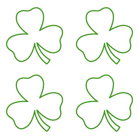 Shamrock Cutouts - 10 Free PDF Printables | Printablee | Shamrock ...