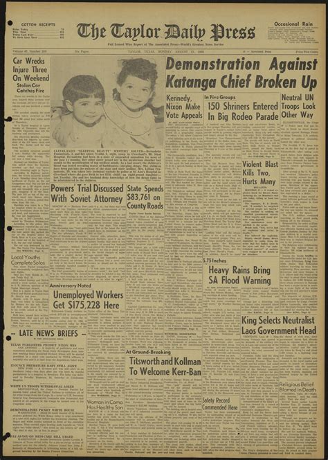 The Taylor Daily Press (Taylor, Tex.), Vol. 47, No. 203, Ed. 1 Monday ...