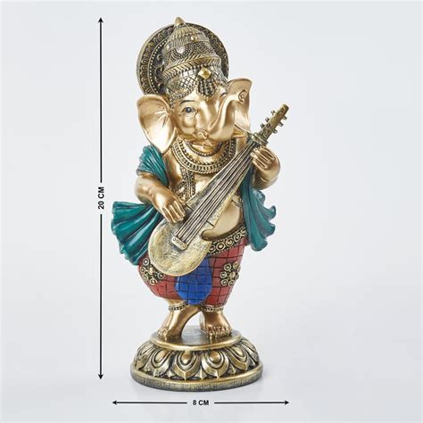 Buy Alpana Polyresin Ganesha With Veena Figurine from Home Centre at ...