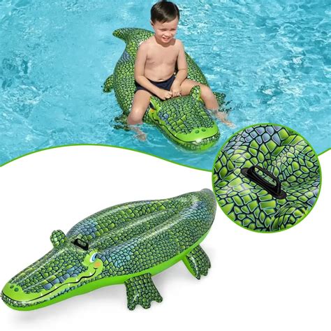 عوامة السباحة القابلة للنفخ على شكل تمساح كرتوني