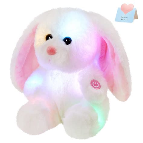 Buy Bstaofy Glow White Easter Bunny LED Rabbit Lop Ear Night Light ...