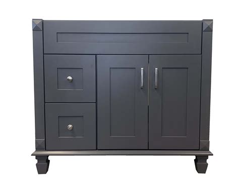 Buy 36" Wide x 21" Deep New Grey Shaker Single-Sink Bathroom Vanity ...