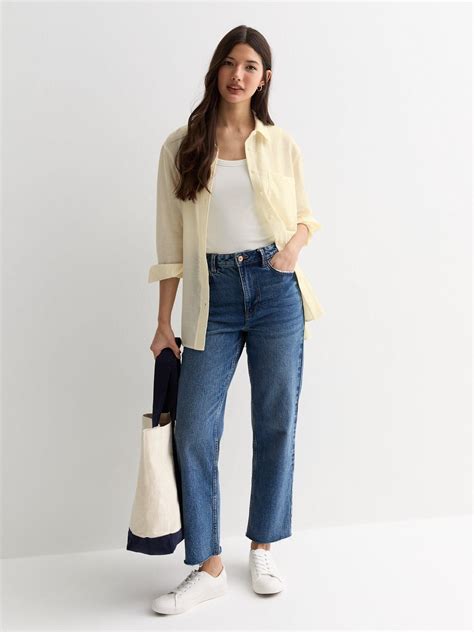 New Look Pale Yellow Linen-Look Long Sleeve Shirt | Yellow shirt outfit ...