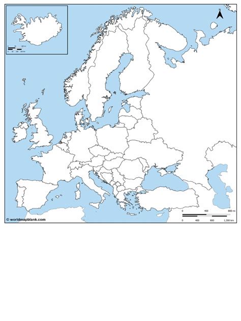 Blank Map of Europe 1 | PDF