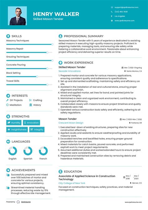 10+ Mason Tender Resume Samples & Templates for 2025