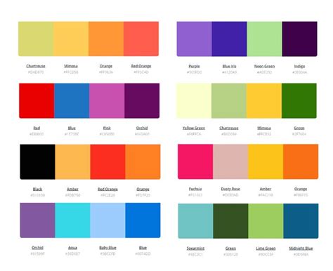 Popular Color Combinations 的图像结果