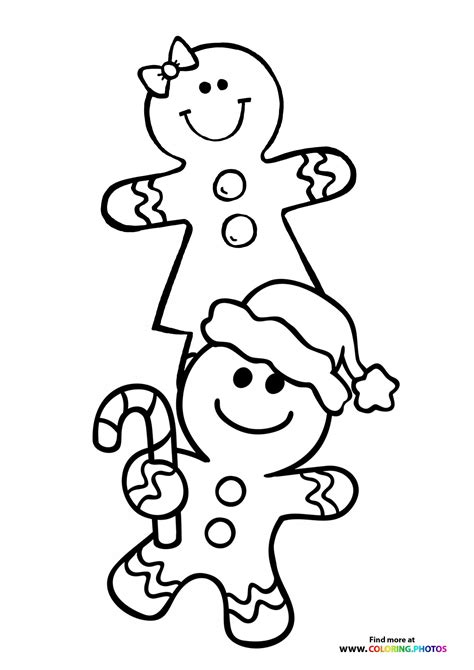 Gingerbread man - Coloring Pages for kids