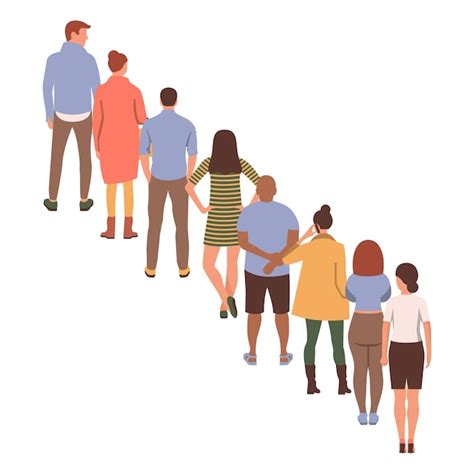 People Standing Line 的图像结果