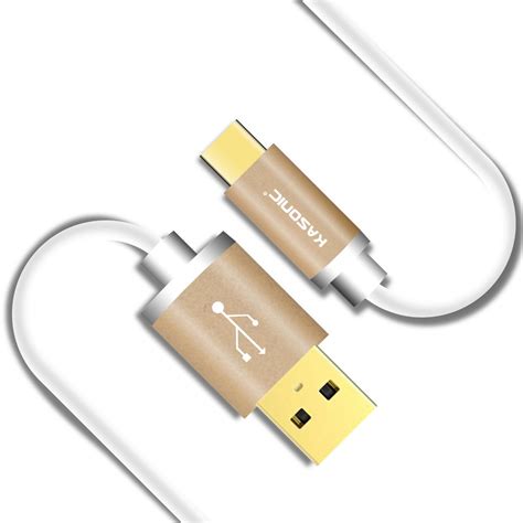 USB Type C Cable, Kasonic Gold-plated Charge and Sync 56K Ohm Pull-up ...